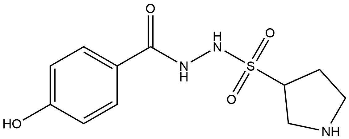 N'-(4-hydroxybenzoyl)pyrrolidine-3-sulfonohydrazide Structure