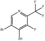 4-吡啶硫醇,5-溴-3-氟-2-(三氟甲基), 2734925-58-5, 结构式