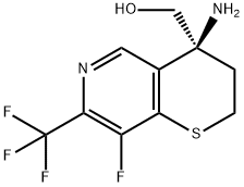 (4S)-4-氨基-8-氟-3,4-二氢-7-(三氟甲基)-2H-噻喃并[3,2-C]吡啶-4-甲醇, 2734925-68-7, 结构式