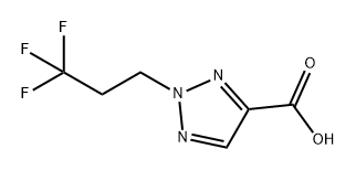 2-(3,3,3-三氟丙基)-2H-1,2,3-三唑-4-羧酸, 2735653-48-0, 结构式