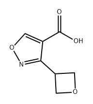 3-(氧杂环丁烷-3-基)异噁唑-4-羧酸 结构式