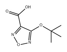 1,2,5-Oxadiazole-3-carboxylic acid, 4-(1,1-dimethylethoxy)- 化学構造式