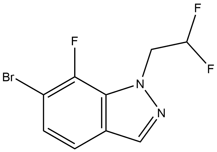 6-Bromo-1-(2,2-difluoroethyl)-7-fluoro-1H-indazole,2735688-97-6,结构式