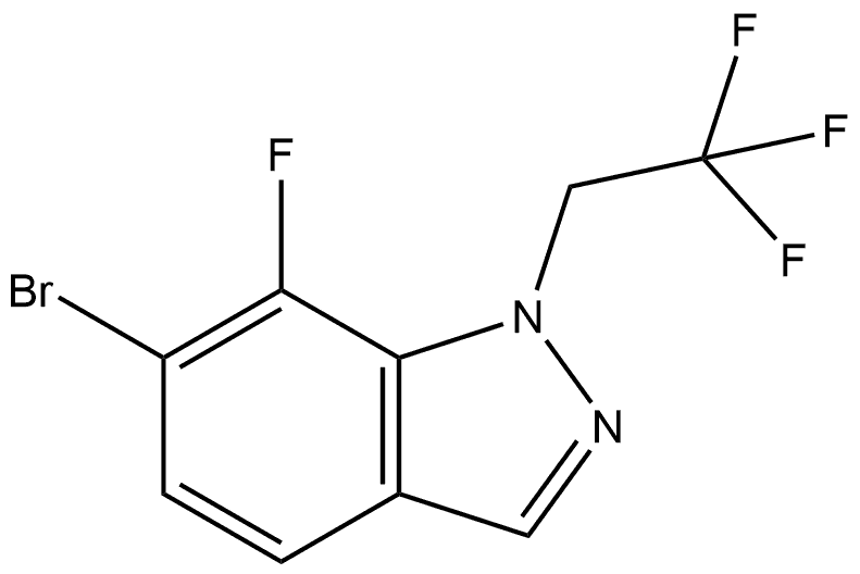 6-Bromo-7-fluoro-1-(2,2,2-trifluoroethyl)-1H-indazole Structure