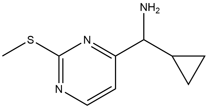 4-Pyrimidinemethanamine, α-cyclopropyl-2-(methylthio)- Struktur