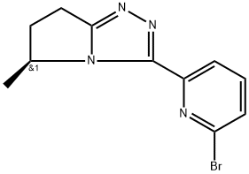 (S)-3-(6-溴吡啶-2-基)-5-甲基-6,7-二氢-5H-吡咯并[2,1-C][1,2,4]三唑 结构式
