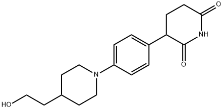 2,6-Piperidinedione, 3-[4-[4-(2-hydroxyethyl)-1-piperidinyl]phenyl]- 结构式