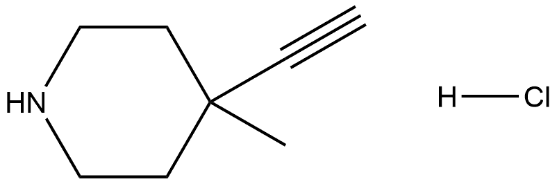 4-Ethynyl-4-methylpiperidine hydrochloride Struktur