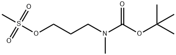 N-(3-(甲磺酰氧基)丙基)-N-甲基氨基甲酸叔丁酯,273756-96-0,结构式