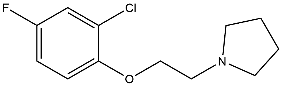 1-[2-(2-Chloro-4-fluorophenoxy)ethyl]pyrrolidine Structure