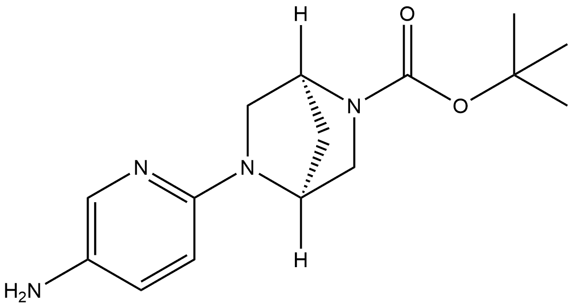 tert-butyl (1S,4S)-5-(5-aminopyridin-2-yl)-2,5-diazabicyclo[2.2.1]heptane-2-carboxylate Structure