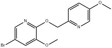 5-Bromo-3-methoxy-2-[(5-methoxy-2-pyridinyl)methoxy]pyridine 化学構造式