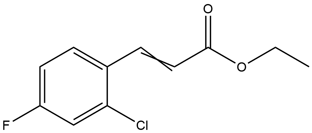 Ethyl 3-(2-chloro-4-fluorophenyl)-2-propenoate 化学構造式