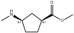 Cyclopentanecarboxylic acid,3-(methylamino)-,methyl ester,(1R,3S)-rel- Structure
