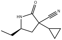 (5R)-3-Cyclopropyl-5-ethyl-2-oxo-3-pyrrolidinecarbonitrile Struktur