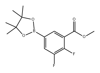 Benzoic acid, 2,3-difluoro-5-(4,4,5,5-tetramethyl-1,3,2-dioxaborolan-2-yl)-, methyl ester Struktur