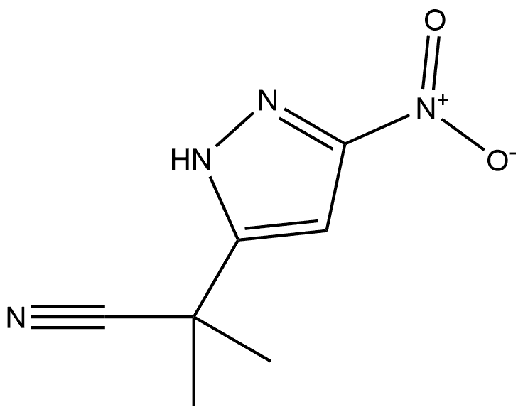 1H-Pyrazole-5-acetonitrile, α,α-dimethyl-3-nitro- Structure
