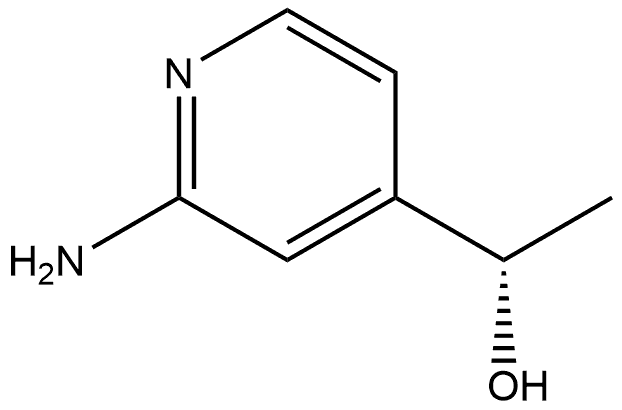 (S)-1-(2-aminopyridin-4-yl)ethan-1-ol 化学構造式