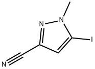 1H-Pyrazole-3-carbonitrile, 5-iodo-1-methyl- 化学構造式