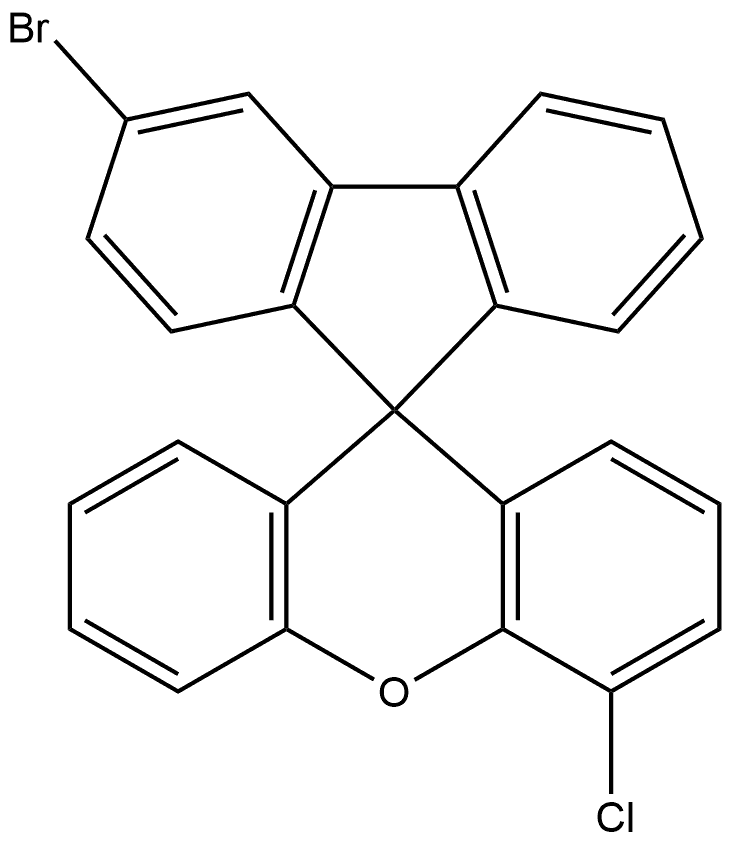 3-溴-4′-氯-螺[9H-芴-9,9′-[9H]氧杂蒽] 结构式