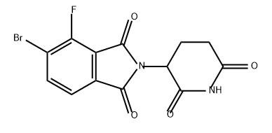 5-bromo-2-(2,6-dioxopiperidin-3-yl)-4-fluoroisoindoline-1,3-dione Structure