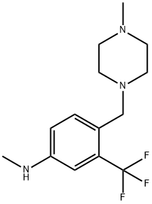 Benzenamine, N-methyl-4-[(4-methyl-1-piperazinyl)methyl]-3-(trifluoromethyl)- Struktur