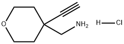 2H-Pyran-4-methanamine, 4-ethynyltetrahydro-, hydrochloride (1:1) 化学構造式