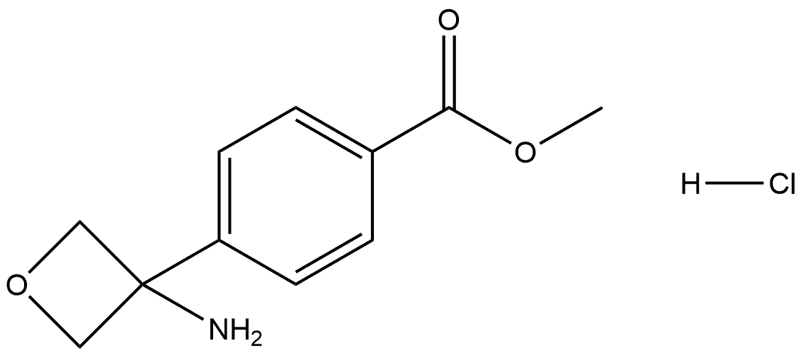 4-(3-氨基氧杂环丁烷-3-基)苯甲酸甲酯盐酸盐 结构式