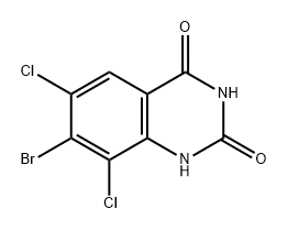 7-溴-6,8-二氯喹唑啉-2,4(1H,3H)-二酮, 2742661-31-8, 结构式