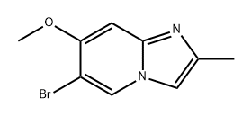Imidazo[1,2-a]pyridine, 6-bromo-7-methoxy-2-methyl- 化学構造式
