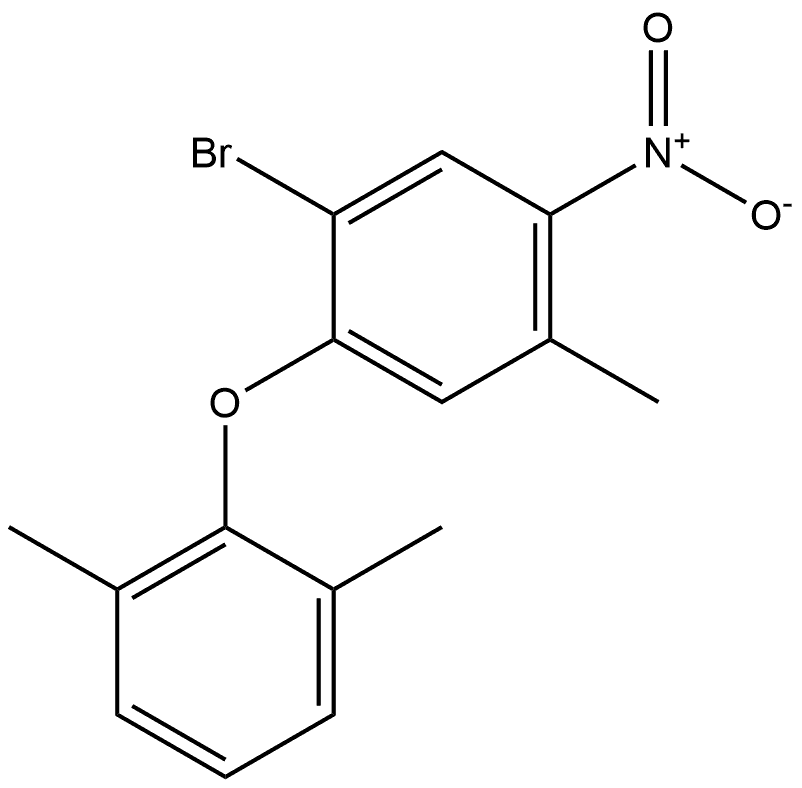 1-bromo-2-(2,6-dimethylphenoxy)-4-methyl-5-nitrobenzene Structure