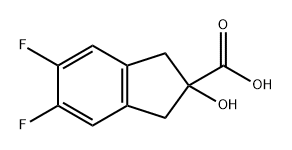 1H-Indene-2-carboxylic acid, 5,6-difluoro-2,3-dihydro-2-hydroxy- Structure