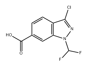 1H-Indazole-6-carboxylic acid, 3-chloro-1-(difluoromethyl)-|3-氯-1-(二氟甲基)-1H-吲唑-6-羧酸