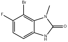 2H-Benzimidazol-2-one, 7-bromo-6-fluoro-1,3-dihydro-1-methyl- Struktur