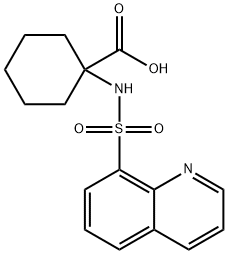 1-[(8-QUINOLINYLSULFONYL)AMINO]CYCLOHEXANECARBOXYLIC ACID 结构式