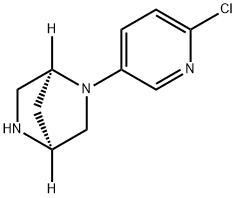 2,5-Diazabicyclo[2.2.1]heptane, 2-(6-chloro-3-pyridinyl)-, (1S,4S)- Structure