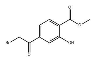Benzoic acid, 4-(2-bromoacetyl)-2-hydroxy-, methyl ester,27475-15-6,结构式