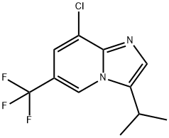 Imidazo[1,2-a]pyridine, 8-chloro-3-(1-methylethyl)-6-(trifluoromethyl)- 化学構造式