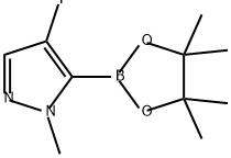 1H-Pyrazole, 4-fluoro-1-methyl-5-(4,4,5,5-tetramethyl-1,3,2-dioxaborolan-2-yl)- Structure