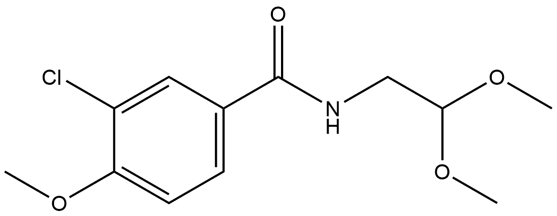 3-Chloro-N-(2,2-dimethoxyethyl)-4-methoxybenzamide Structure