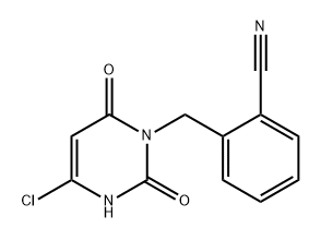 Benzonitrile, 2-[(4-chloro-3,6-dihydro-2,6-dioxo-1(2H)-pyrimidinyl)methyl]- Struktur