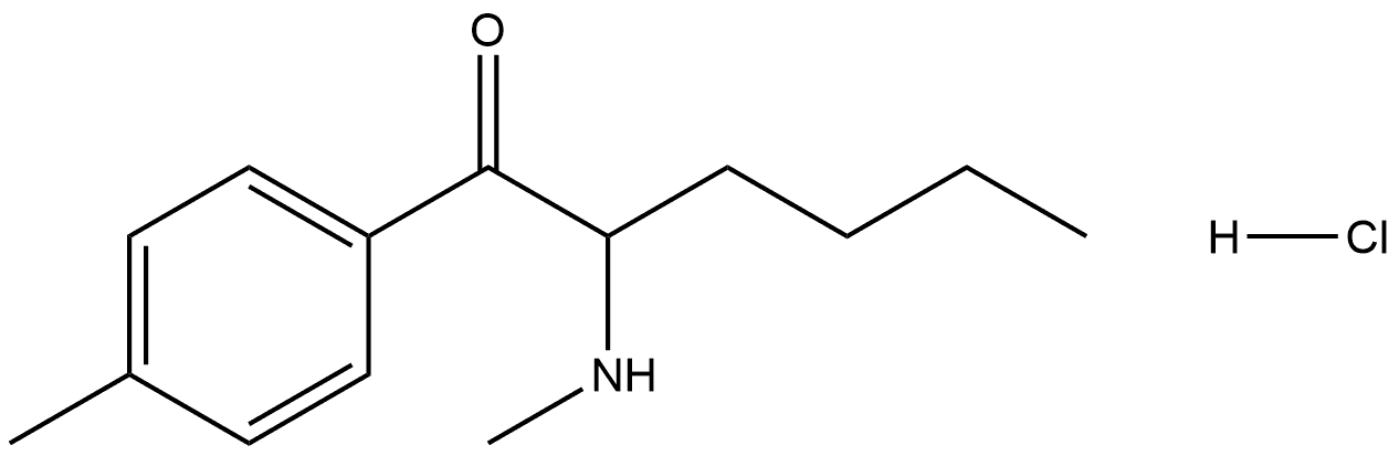 2-(methylamino)-1-(p-tolyl)hexan-1-one,monohydrochloride Structure