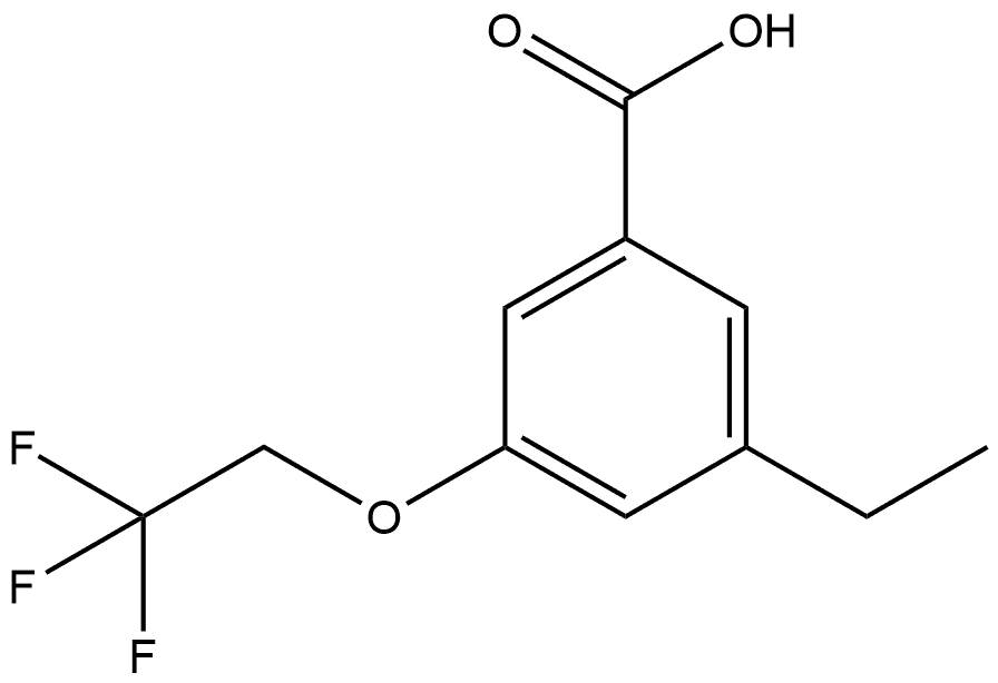 3-Ethyl-5-(2,2,2-trifluoroethoxy)benzoic acid Struktur