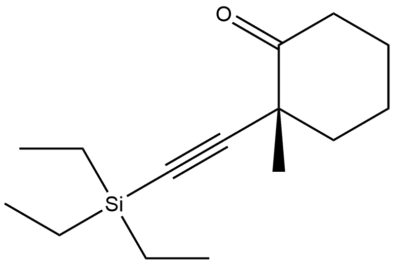 (2R)-2-Methyl-2-[2-(triethylsilyl)ethynyl]cyclohexanone Structure