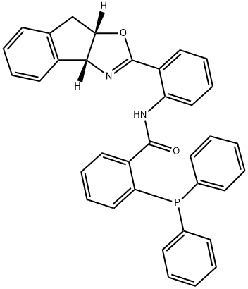 N-[2-[(3AR,8AS)-3A,8A-二氢-8H-茚并[1,2-D]唑-2-基]苯基]-2-(二苯基膦基)苯甲酰胺 结构式