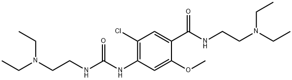 Benzamide, 5-chloro-N-[2-(diethylamino)ethyl]-4-[[[[2-(diethylamino)ethyl]amino]carbonyl]amino]-2-methoxy- Struktur