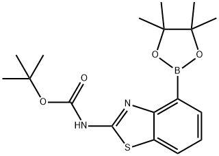 Carbamic acid, N-[4-(4,4,5,5-tetramethyl-1,3,2-dioxaborolan-2-yl)-2-benzothiazolyl]-, 1,1-dimethylethyl ester|(4-(4,4,5,5-四甲基-1,3,2-二氧杂硼杂环戊烷-2-基)苯并[D]噻唑-2-基)氨基甲酸叔丁酯