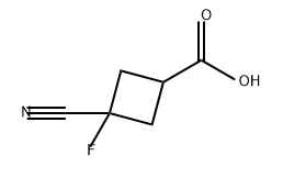Cyclobutanecarboxylic acid, 3-cyano-3-fluoro- 化学構造式
