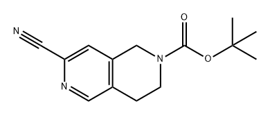 2,6-Naphthyridine-2(1H)-carboxylic acid, 7-cyano-3,4-dihydro-, 1,1-dimethylethyl ester 化学構造式