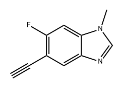 1H-Benzimidazole, 5-ethynyl-6-fluoro-1-methyl- Structure